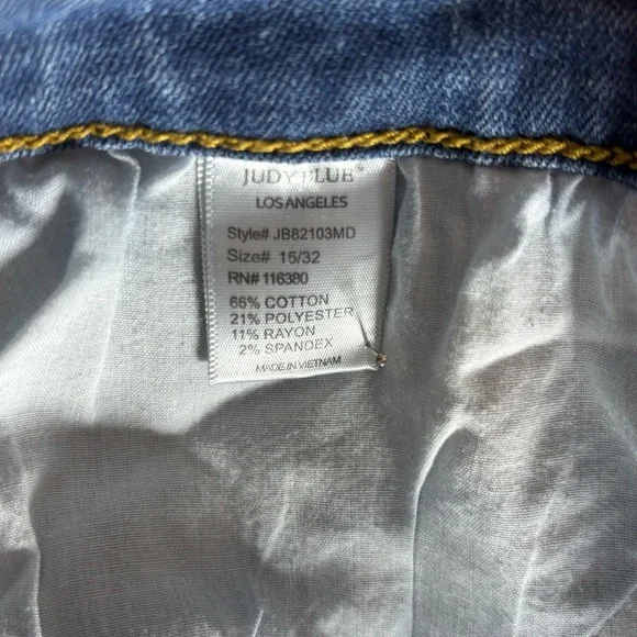 Judy Blue Jeans Womens 15 Relaxed Fit Casual Stretch Mid Rise Classic Shaping - Picture 3 of 5